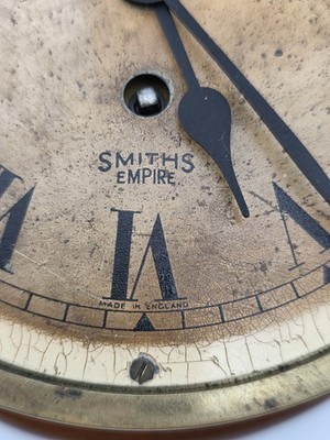 1930s Smiths 船舶時計 イングランド 時計 腕時計 マリンクロック Antique Smiths Empire WWII Brass Marine Bulkhead Clock England