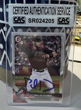 Paul Goldschmidt Authenticated Auto Bowman 2018 #5 MLB Baseball Card