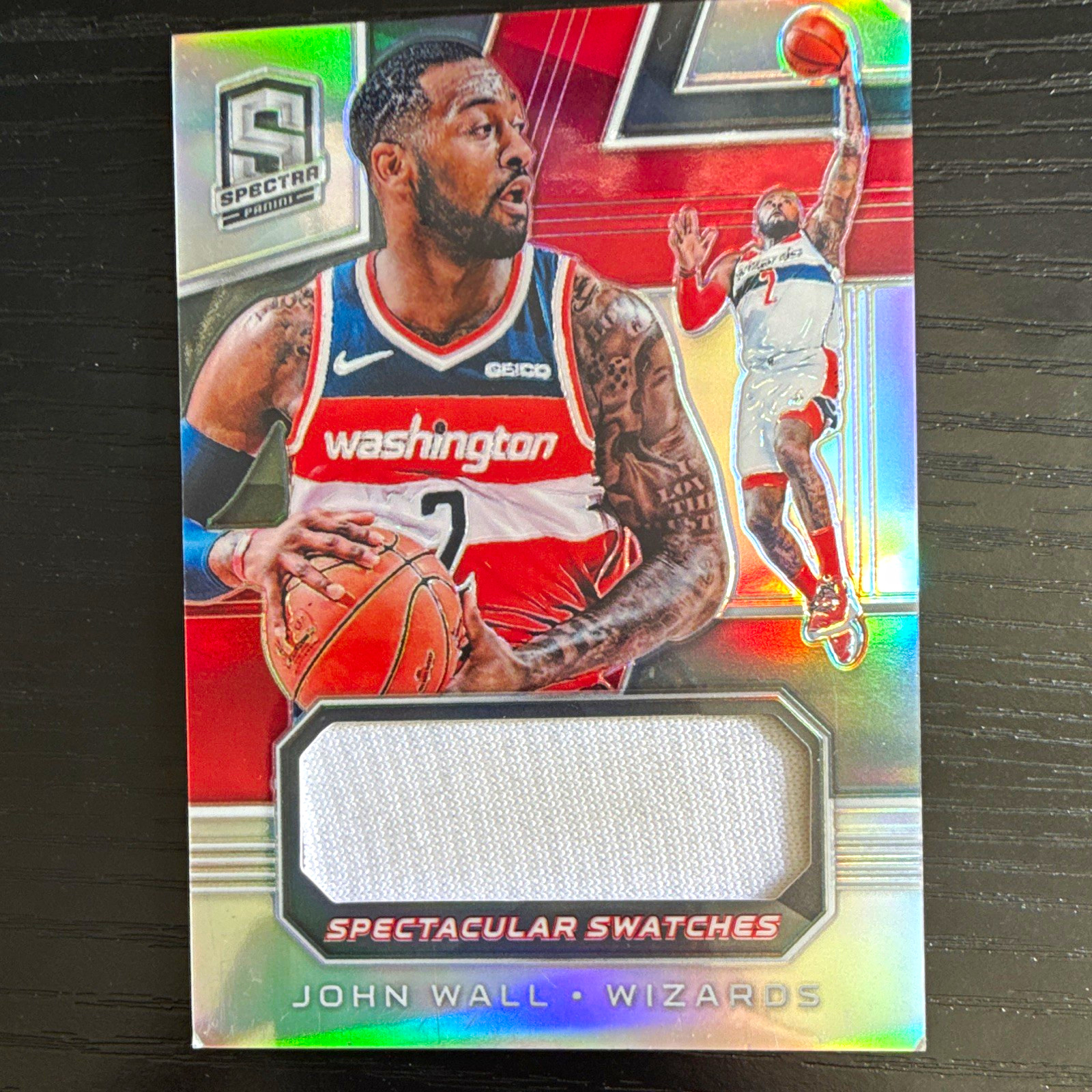 Panini 2018-19 Spectra John Wall Prizm Spectacular Swatches Memo SS-JWL