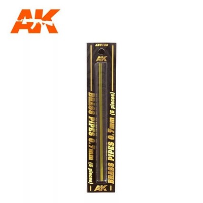 AK Interactive AK9106 - Brass Pipes 0,7mm, 5 Units - Neu