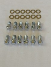 Sb Chevy 6pt Header Bolt 12pc Kit 38-16 X 34 Small Block 350 Sbc Chrome