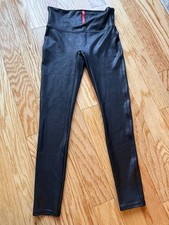 SPANX Women’s Size Medium Black Faux Leather Leggings