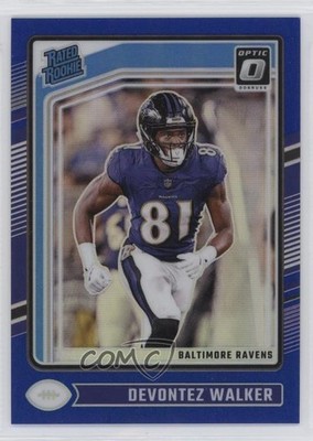 2024 Panini Donruss Optic Rated Blue Prizm /199 Devontez Walker Rookie RC 19l7