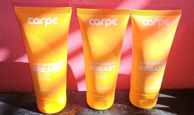 Carpe Sweat Absorbing Breast Lotion 2 fl oz Moisture Wicking Sweat Shield SEALED
