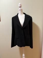 Ann Taylor two button notched jacket blazer sz 12 black