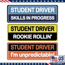 3Pcs Student Driver Magnet Sticker Reflective Magnetic 3 Styles Novice Attention