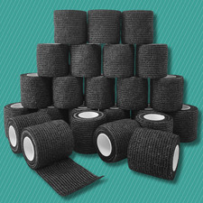 24-Rolls Self Adhesive Bandage Wrap, Vet Tape, Medical Tape 2 In x 5 Yds 