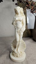Venus Aphrodite Statue Figurine Nude Woman Handmade White Alabaster 6.5in