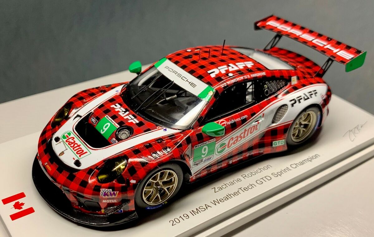 Porsche 911 GT3 R IMSA Sprint 2019 Pfaff Motorsport US 1:43 Porsche 911 GT3 R IMSA Sprint 2019 Pfaff Motorsport US 1:43