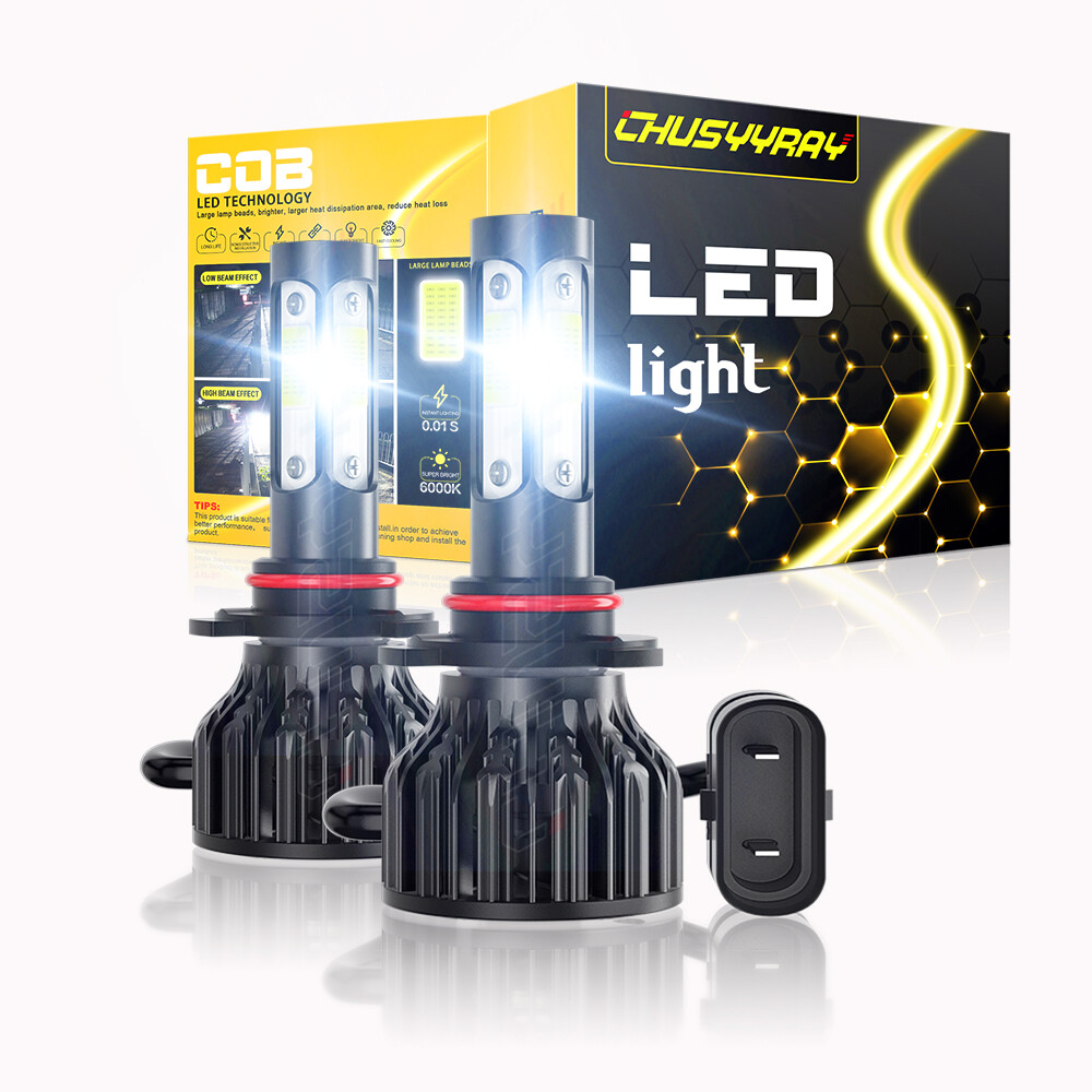 HB3/9005 LED Headlight Bulbs Super White 6000K – 2-Pack With Ballast, 100W, High/Low Beam 2 thumbnail image