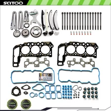 Timing Chain Kit W/ Cover Bolts Gasket Set For 05-09 Ram 1500 Liberty Dakota 3.7