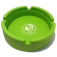 3" Green Silicone Ashtray - Green Goddess Supply