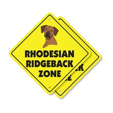 Rhodesian Ridgeback Plastic Street Sign Crossing Xing Gift Novelty Funny