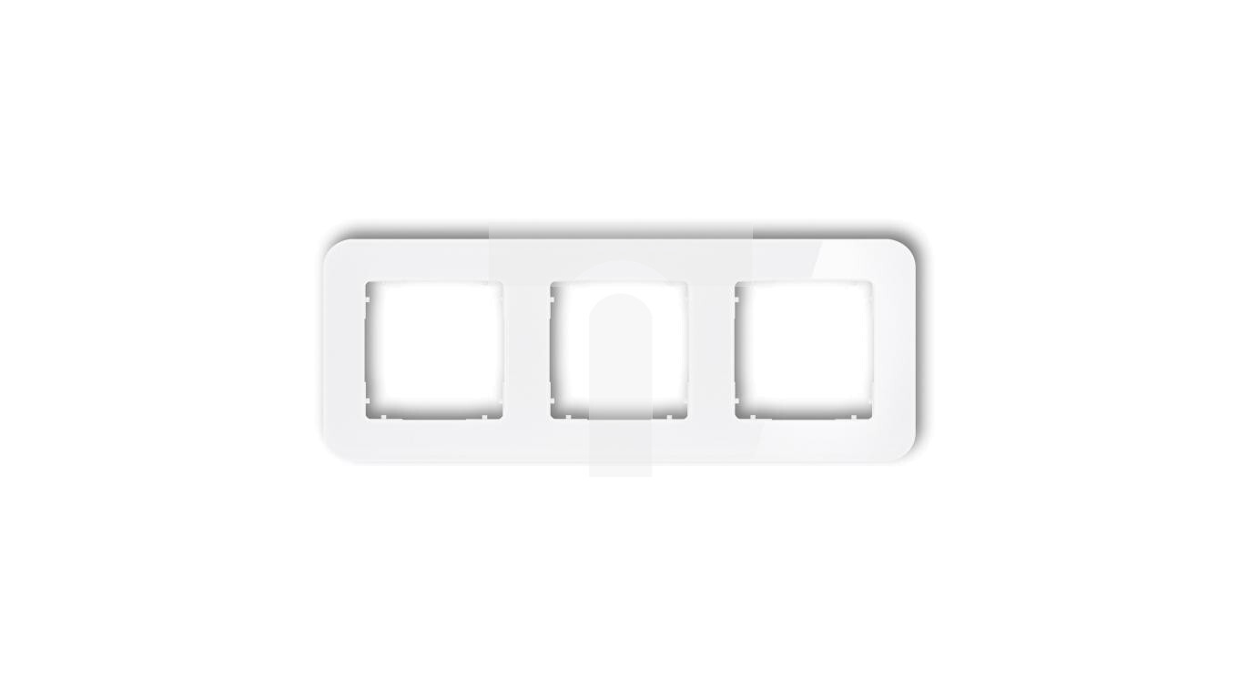 ICON Universal triple rounded frame - glass effect (frame: white, bottom: /T2UK