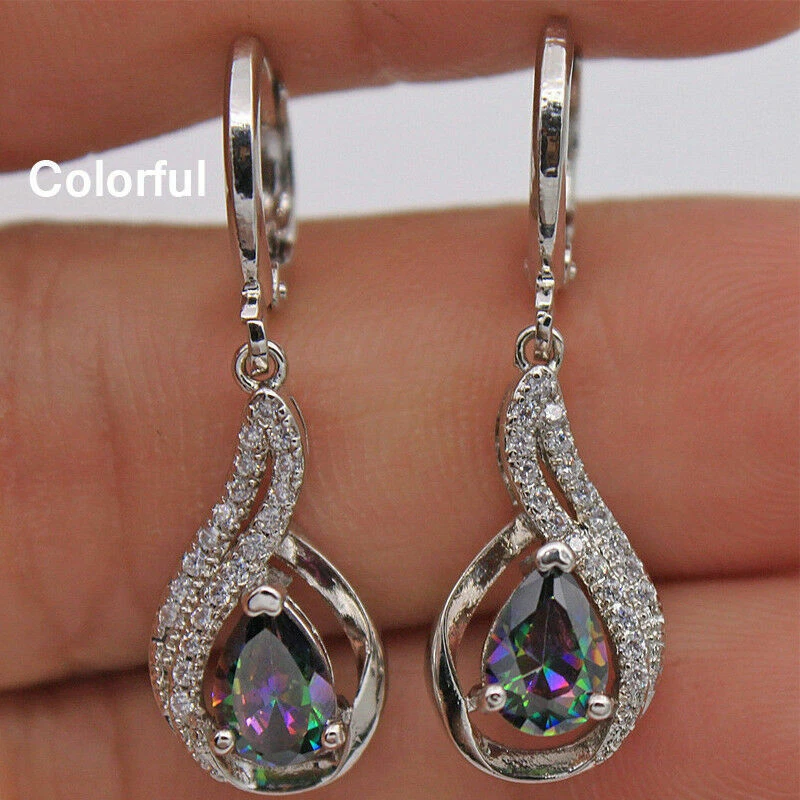 1 par de brincos femininos retrô de cristal com strass joias femininas - Imagem 4 de 4