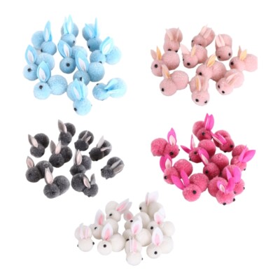 Mini Easter Rabbits 10 Pcs Plush Bunny for Animal Dolls Kids Gift