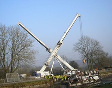 Photo 6x4 Crane recovery Two cranes are preparing to recover another from c2013