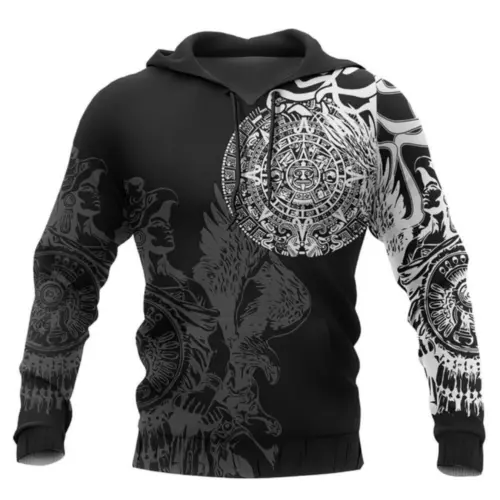 Herren Grafik Hoodie Wikinger Sweatshirt Oberteil Street Style Mode cool nordisches Design - Bild 20 von 36
