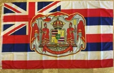 HAWAII KINGDOM OFFICIAL FLAG CROWN KANAKA MAOLI HAWAIIAN ROYAL USA 3X5 COLLECTOR
