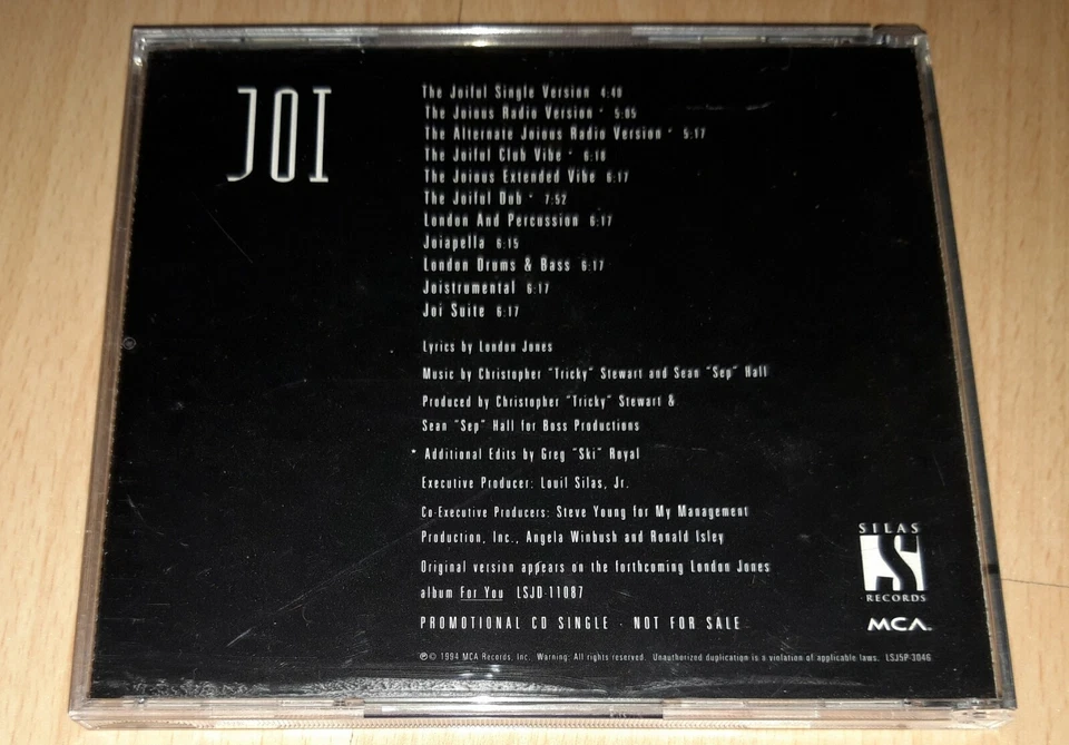 LONDON JONES - Joi - Remixes US PROMO CD Single R&B Rnb Soul 11 Tracks RARE 👌 - Bild 3 von 4