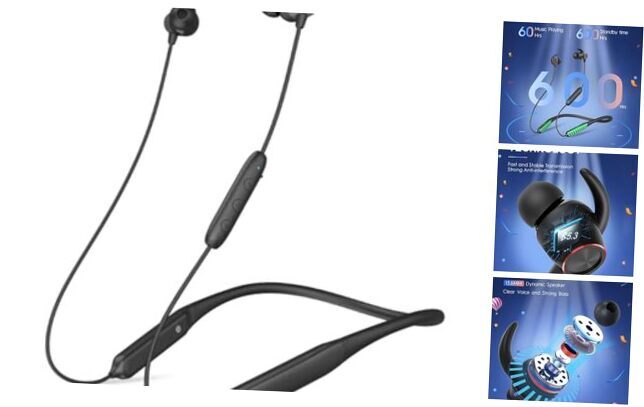 Wireless Bluetooth Earbuds with 60Hrs Playtime in Black - B1 Model