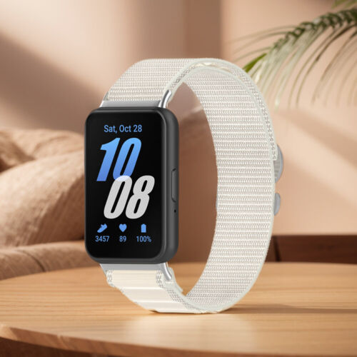 Nylon Strap for Samsung Galaxy Smart Watch Band for Galaxy Fit 3 (Starlight) - Afbeelding 6 van 9
