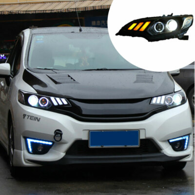 For Honda Fit 2015-2018 HID Headlight Assembly LED DRL Sequential