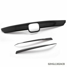FIT FOR 2018 HONDA ACCORD CARBON LOOK FRONT GRILL MOLDING TRIM+EYELID COVER USA
