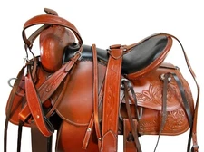 PRO WESTERN SADDLE HORSE BARREL RACING PLEASURE LEATHER TRAIL TACK 18 16 17 15