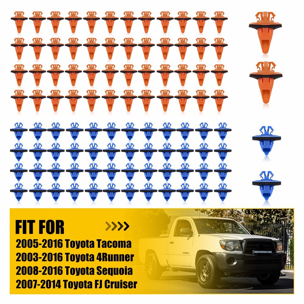 100PCS Fender Flare Retainer Clips for 2008-2016 Toyota Tacoma 4Runner Sequoia