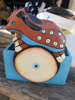 Set 4 Handcrafted folk art indonesia Wooden Native American Horse Coasters