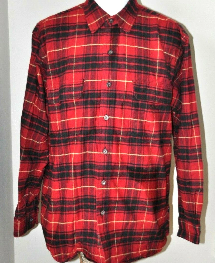 Moose Creek Red Flannel Jacket Shirt THICK 100% Cotton | eBay