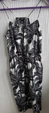 Summer holiday  Midi Length Black White Strappy Dress EU 36 