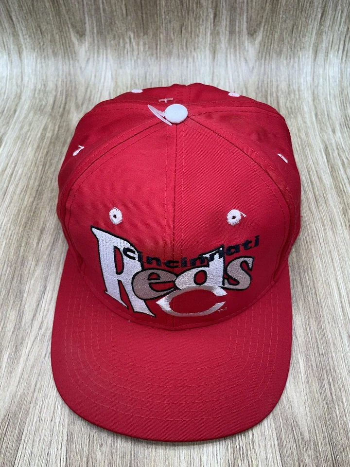 Vintage 90’s Cincinnati Reds The Game Fitted Hat Sz 7 1/2 Preowned Red - Image 3 of 4