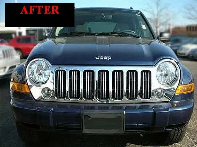 Jeep Liberty 2002-2007 moldura cromada para parrilla 5 años de garantía 03 04 05 06 07 Foto 4 de 4