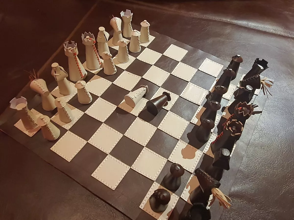 Leather 2024 chess board