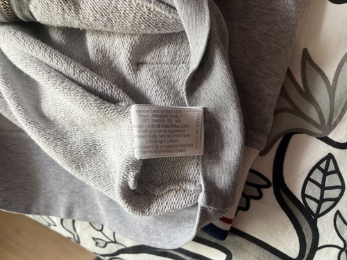FRED PERRY SWEATSHIRT WOMEN WOMAN GREY GREY FP-202 - Picture 8 of 8