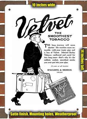 velvet tobacco sign Porcelain Sign, 1920s Velvet Smoking Tobacco Sign |