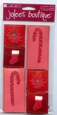 Vintage Jolee's Boutique 3-D RED HOLIDAY ACCESSORIES 62206 Fast FREE Ship!