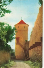 Postcard Rothenburg-On-The-Tauber Tower Watch