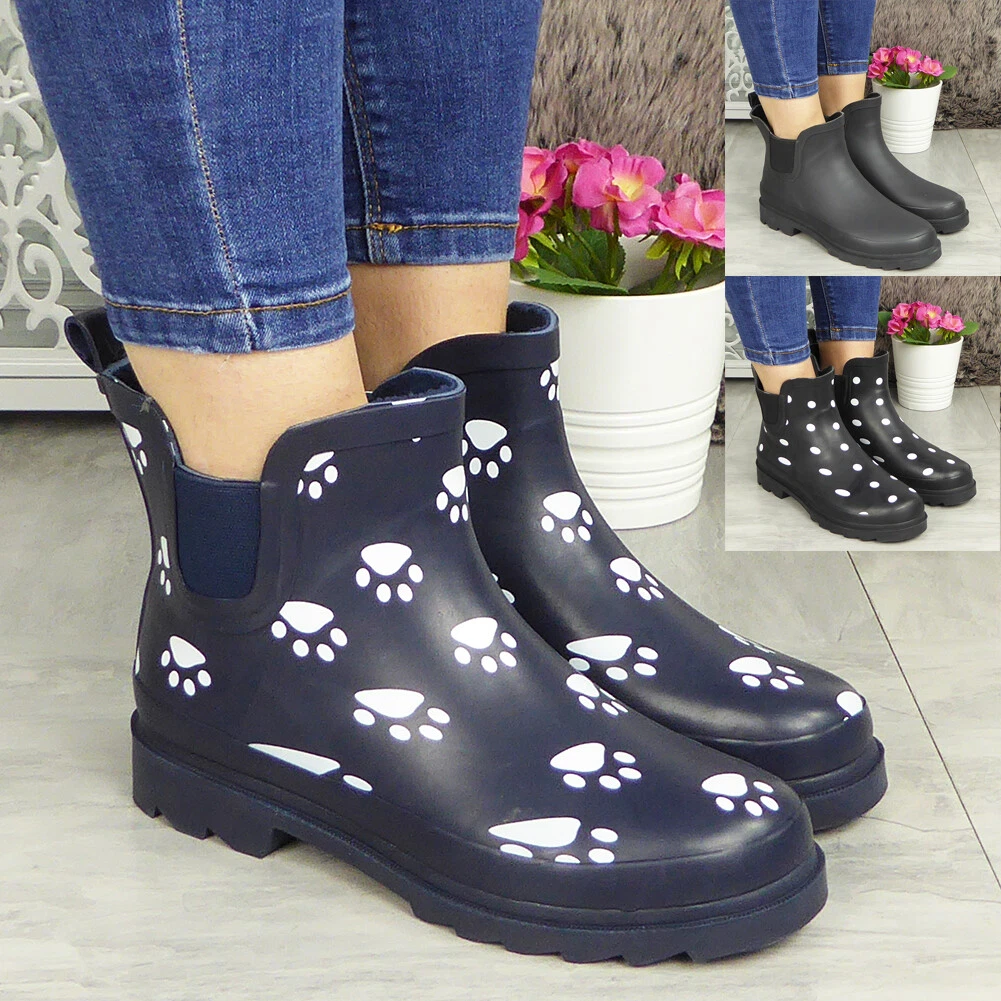 Wellington Snow Boots Wellies Ladies Chelsea Shoes Rain Winter Comfy Shoe Size