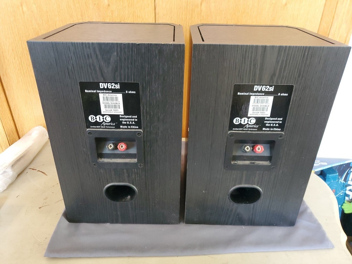 BIC America DV62si Bookshelf Speakers (Pair, Black) | eBay