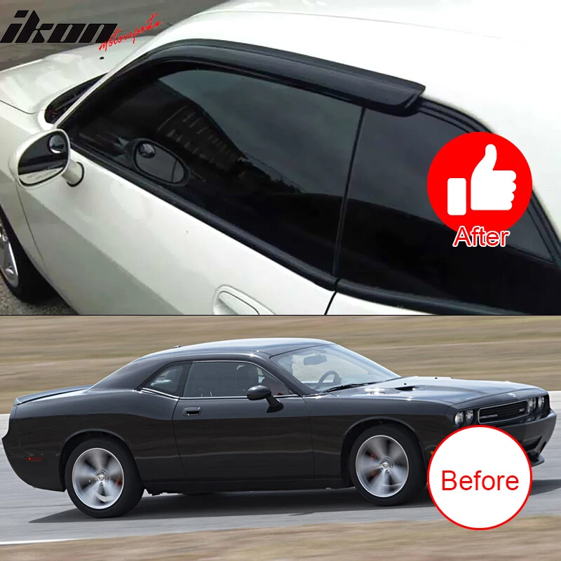 Dodge challenger cheap window deflectors