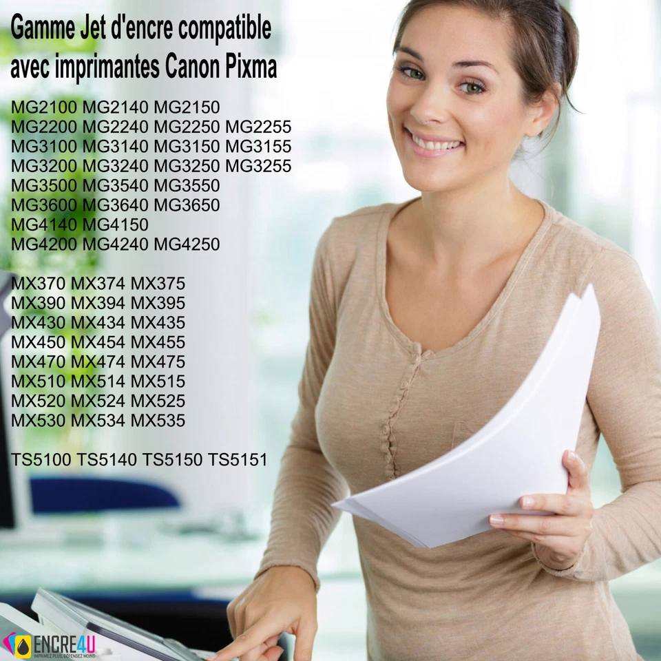 PREMIUM - Cartouches d'encre compatibles avec Canon Pixma ( série 540 541 XL ) - Photo 3/4