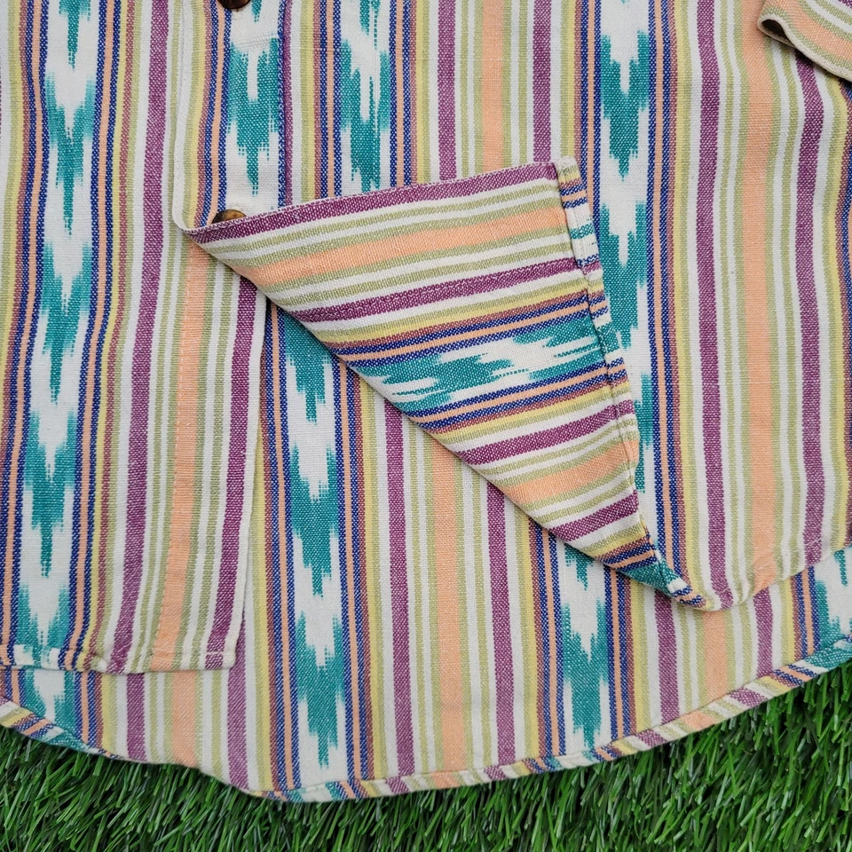 Vintage Red Grape Native-American Button Up Shirt Medium 21x28 Poplin - Image 4 of 4