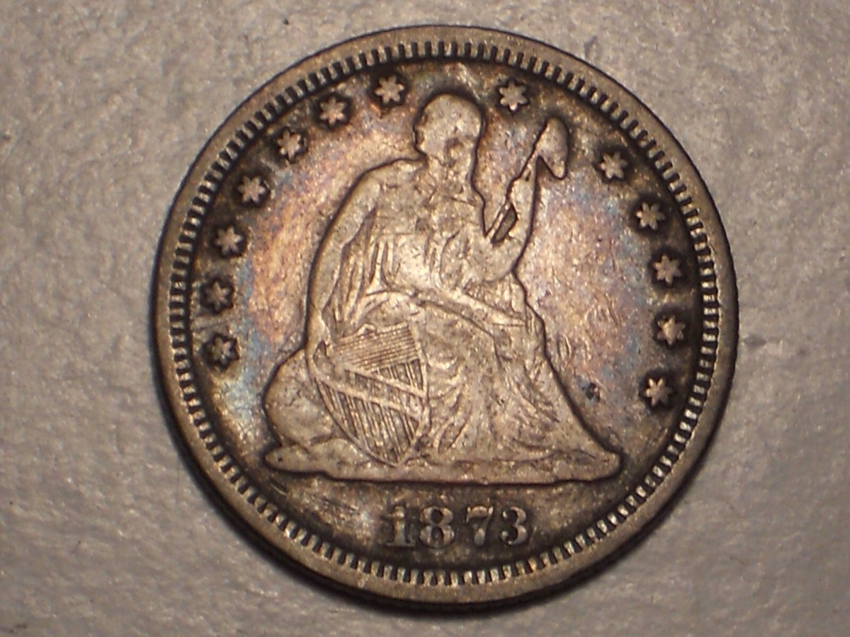 Cy'rqueフライヤーMAYALAFFLESIA繭LAREINECHARLES 1873 Seated Liberty Quarter (VF, No Arrows, Open 