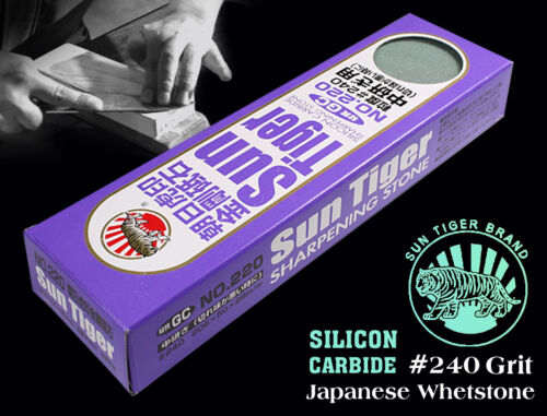 Japanese Whetstone SunTiger SILICON CARBIDE #240 Grit Sharpening Stone - Photo 1/2