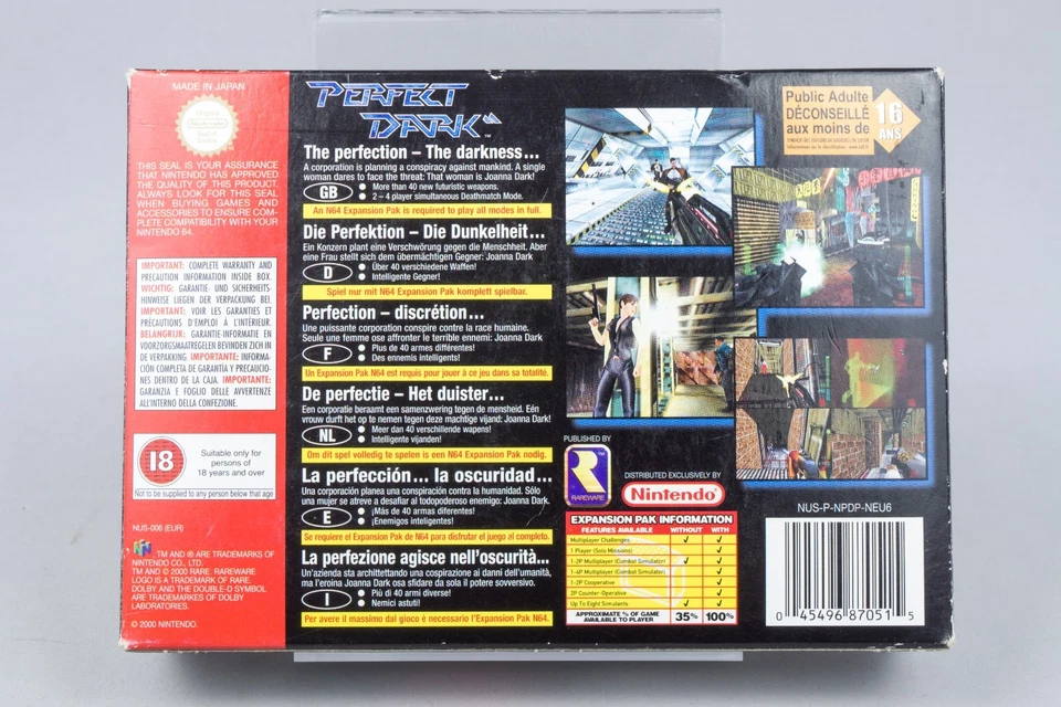 Nintendo 64 *Perfect Dark* N64 OVP mit Anleitung und Schutzhülle - Bild 4 von 4