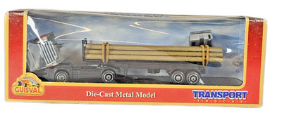 Guisval 07201 Transport Trucks 1/43 Scania Logging Truck Timber Die-Cast Boxed.