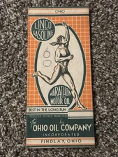 1930s Ohio Oil LINCO Marathon Road Map: Ohio USED